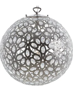 Candeeiro De Teto Marroquino Prateado Volta