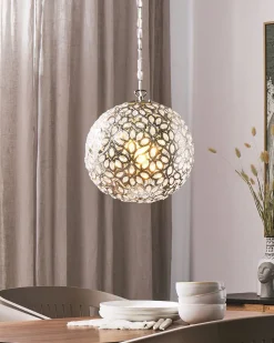 Candeeiro De Teto Marroquino Prateado Volta