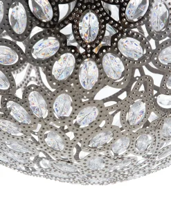 Candeeiro De Teto Marroquino Prateado Volta