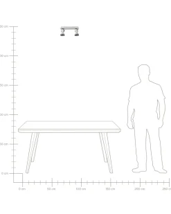 Candeeiro De Teto Metal Preto E Branco 2 Luzes Baro