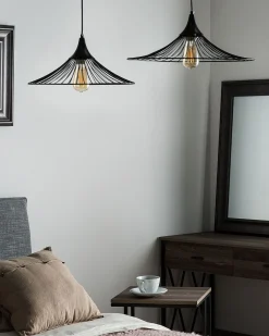 Candeeiro De Teto Metal Preto Giona