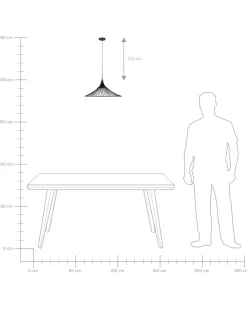 Candeeiro De Teto Metal Preto Giona