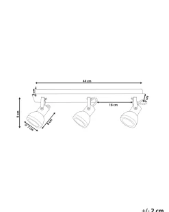 Candeeiro De Teto Metal Preto E Branco 3 Luzes Baro