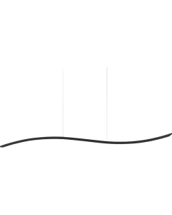 Candeeiro De Teto Metal Preto 1 Linha Com Led Calao