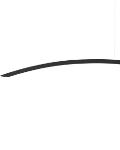 Candeeiro De Teto Metal Preto 1 Linha Com Led Calao