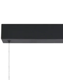 Candeeiro De Teto Metal Preto 1 Linha Com Led Calao