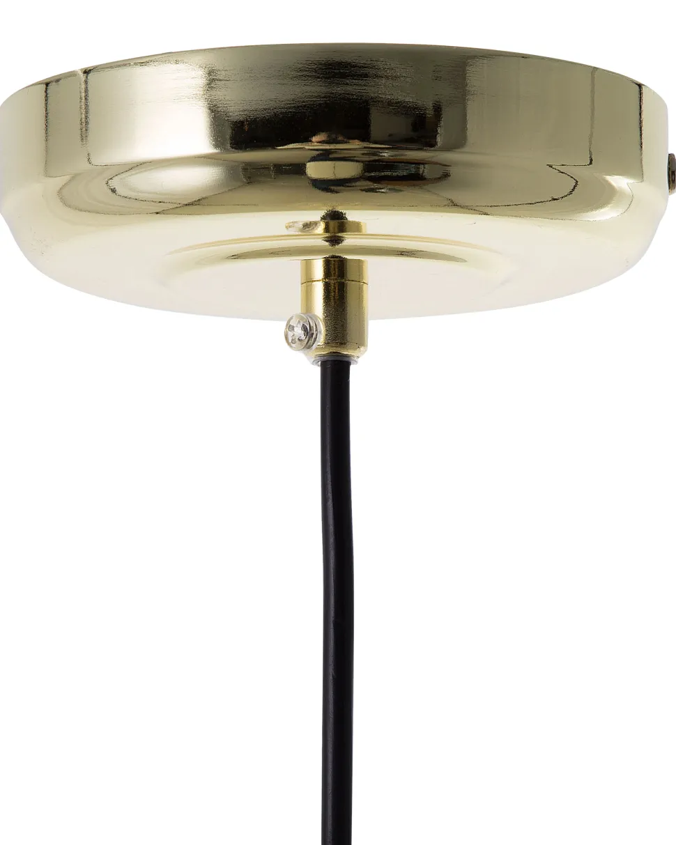 Candeeiro De Teto Metalico Dourado E Preto Padma