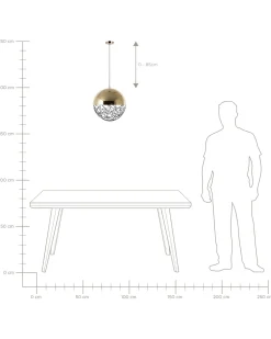 Candeeiro De Teto Metalico Dourado E Preto Padma
