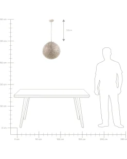 Candeeiro De Teto Metalico Cor Creme Dourado Mures