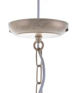 Candeeiro De Teto Metalico Cor Creme Dourado Mures