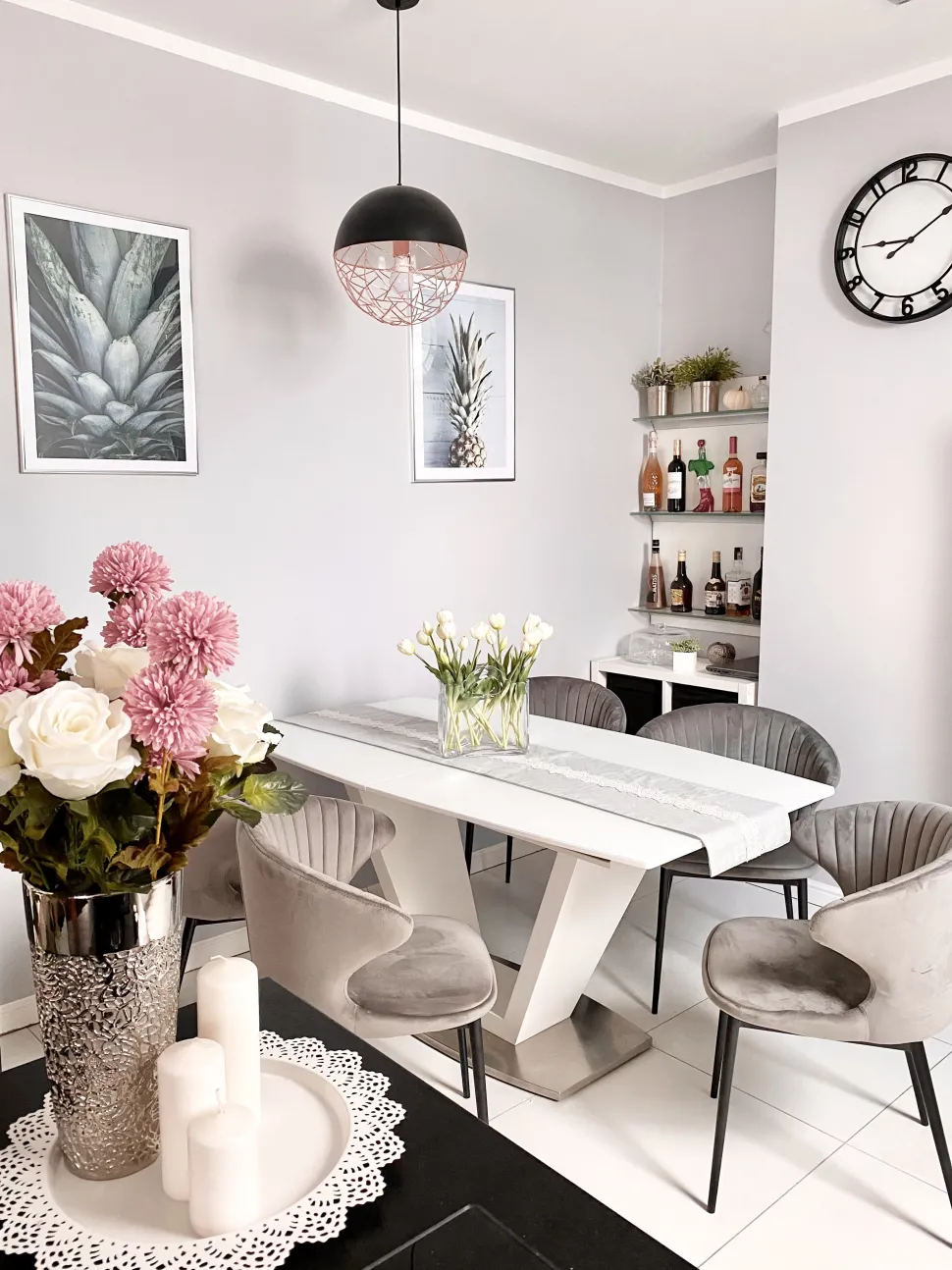 Candeeiro De Teto Metalico Preto E Cor De Cobre Padma