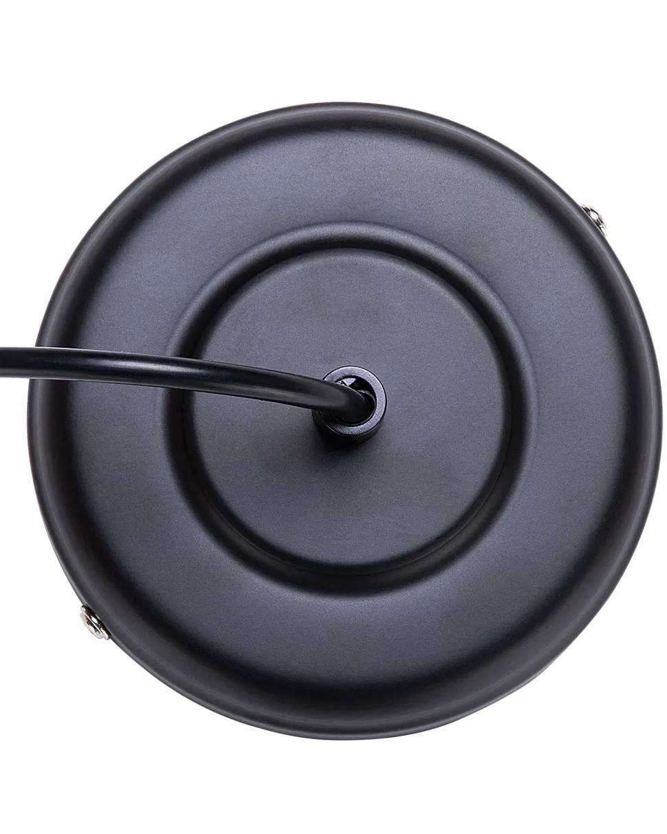 Candeeiro De Teto Metalico Preto E Cor De Cobre Padma