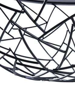 Candeeiro De Teto Metalico Cor De Cobre E Preto Padma