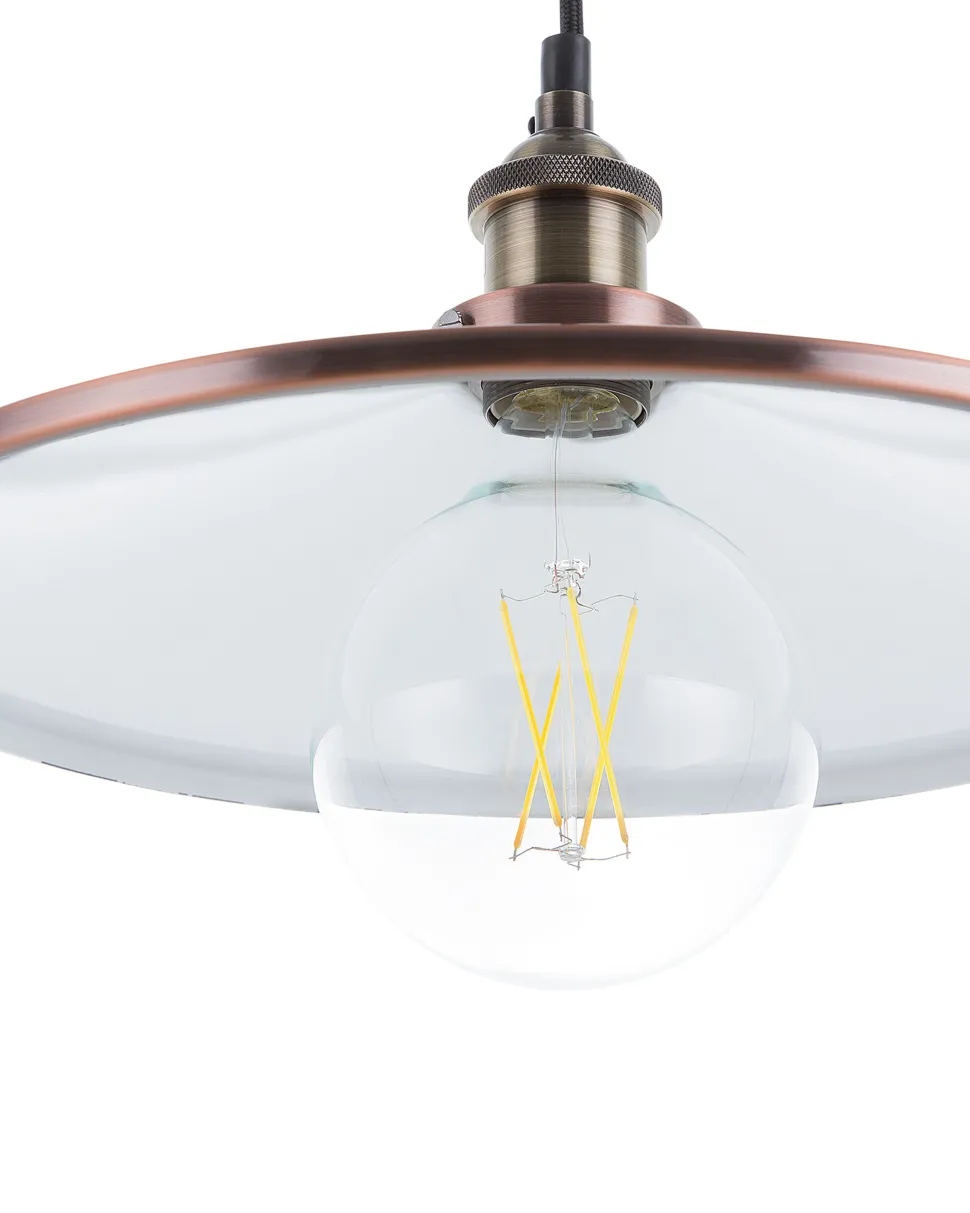 Candeeiro De Teto Na Cor Cobre Pelly