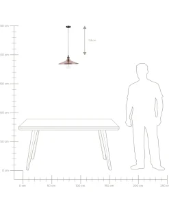 Candeeiro De Teto Na Cor Cobre Pelly