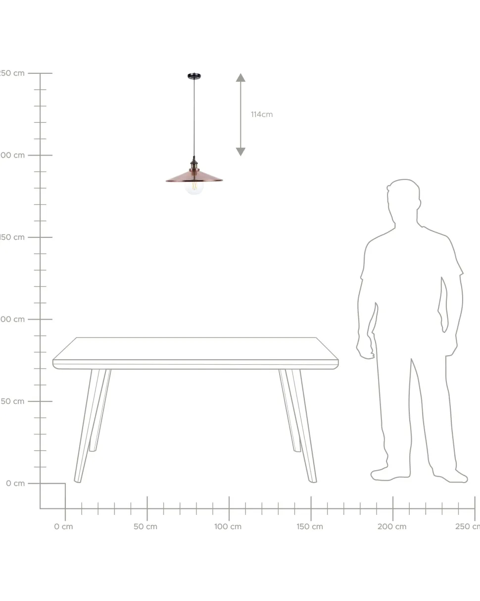 Candeeiro De Teto Na Cor Cobre Pelly