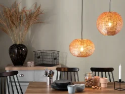 Candeeiro De Teto Oval Cor De Cobre Reine