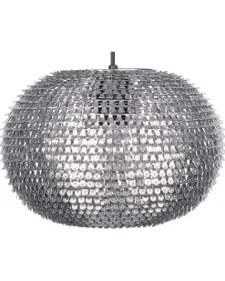 Candeeiro De Teto Oval Prateado Reine