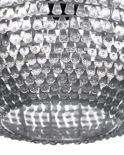 Candeeiro De Teto Oval Prateado Reine