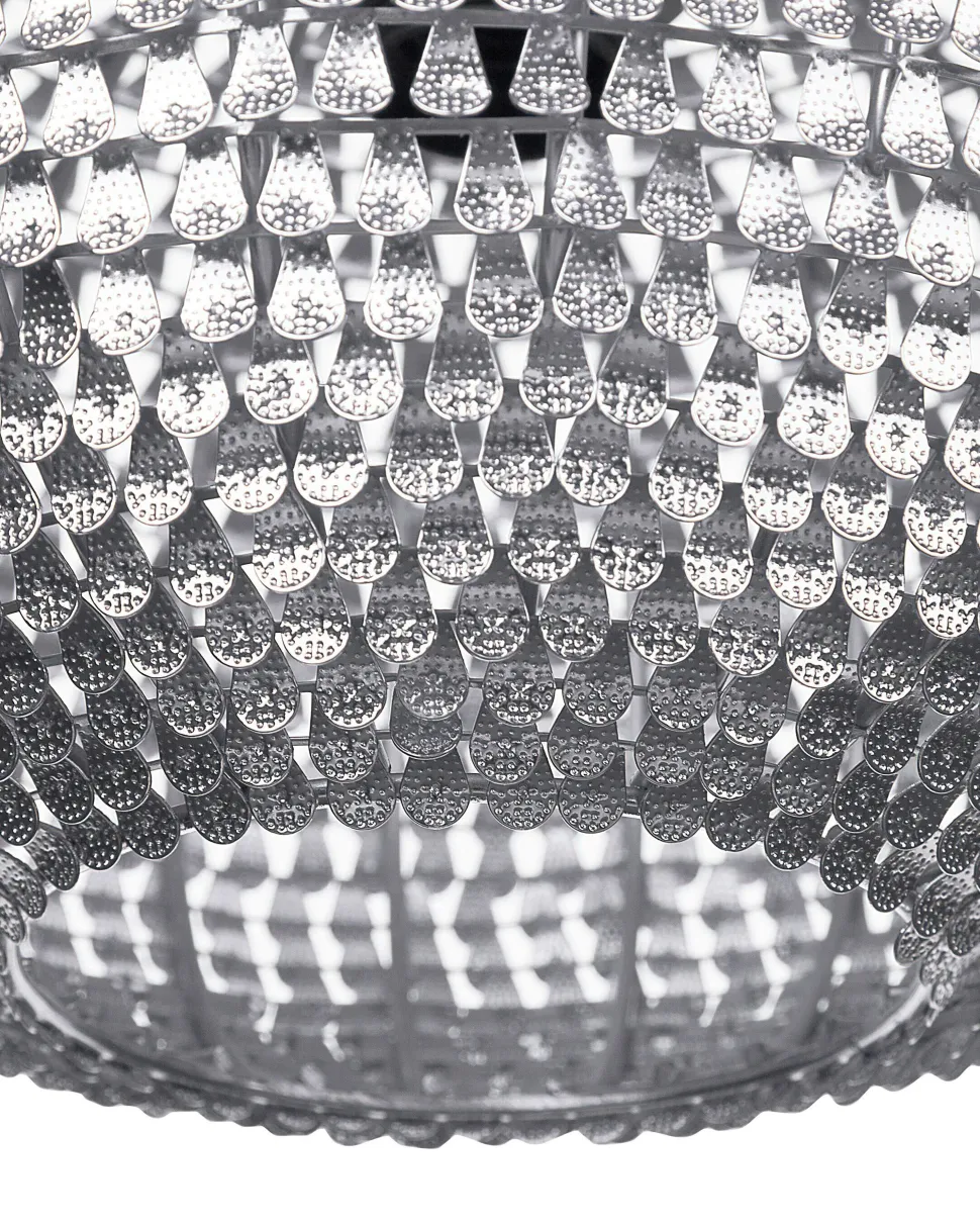 Candeeiro De Teto Oval Prateado Reine