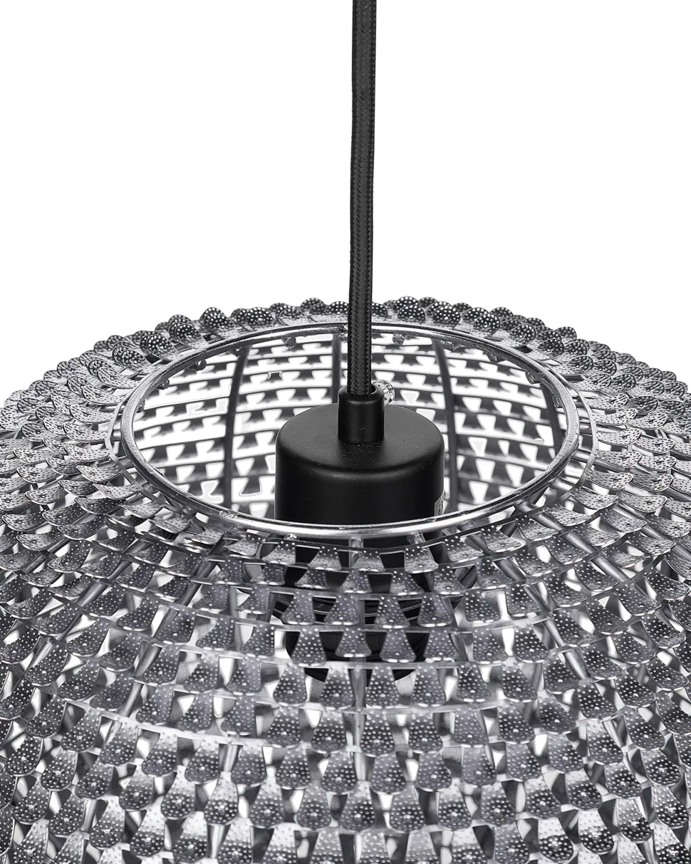 Candeeiro De Teto Oval Prateado Reine