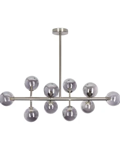 Candeeiro De Teto Para 10 Lampadas Prateado Ramis