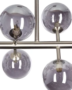 Candeeiro De Teto Para 10 Lampadas Prateado Ramis