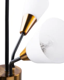 Candeeiro De Teto Para 6 Lampadas Em Metal Branco Aroyo Vi