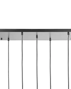 Candeeiro De Teto Para 7 Lampadas Em Vidro Prateado Tarlo