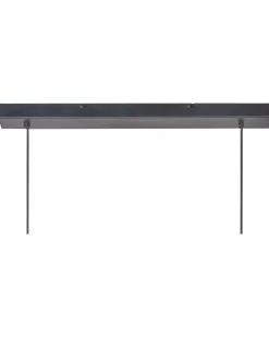 Candeeiro De Teto Para 2 Lampadas Em Madeira Preta Cheyyar