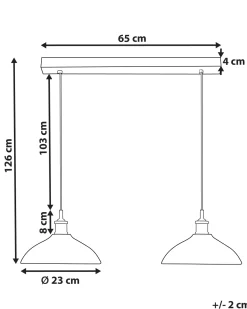 Candeeiro De Teto Para 2 Lampadas Em Madeira Preta Cheyyar