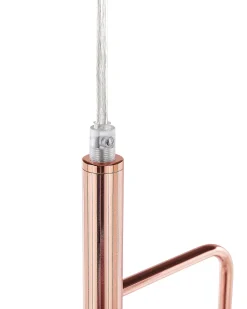 Candeeiro De Teto Para 3 Lampadas Cor De Cobre Bogna