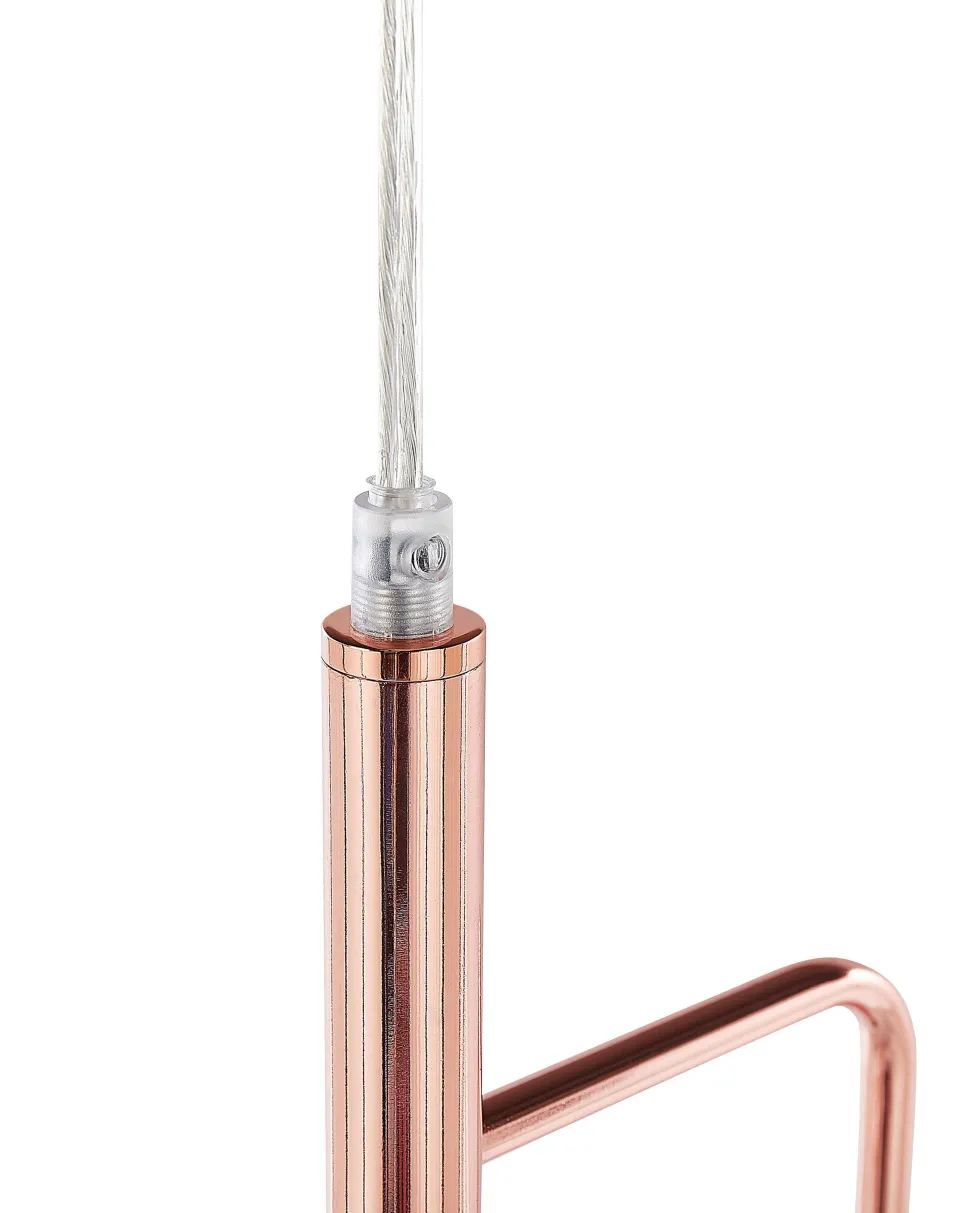 Candeeiro De Teto Para 3 Lampadas Cor De Cobre Bogna