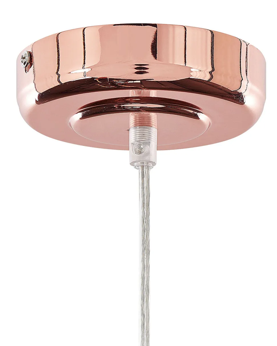 Candeeiro De Teto Para 3 Lampadas Cor De Cobre Bogna