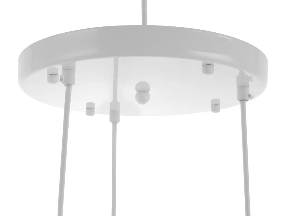 Candeeiro De Teto Para 3 Lampadas Em Metal E Madeira Branco Ticino
