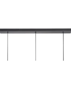 Candeeiro De Teto Para 3 Lampadas Em Madeira Escura Manjeera