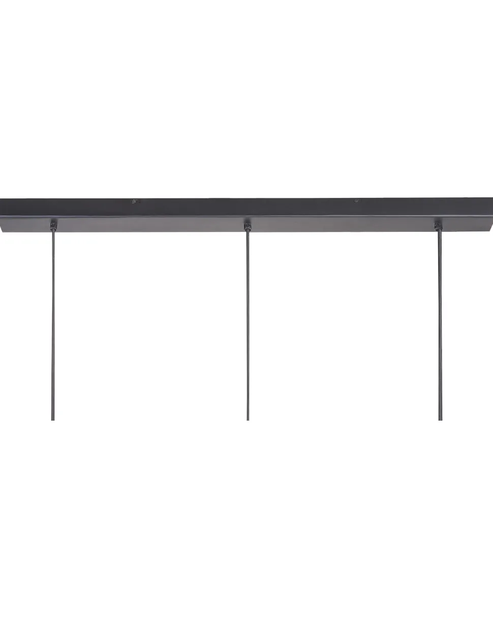 Candeeiro De Teto Para 3 Lampadas Em Madeira Escura Manjeera