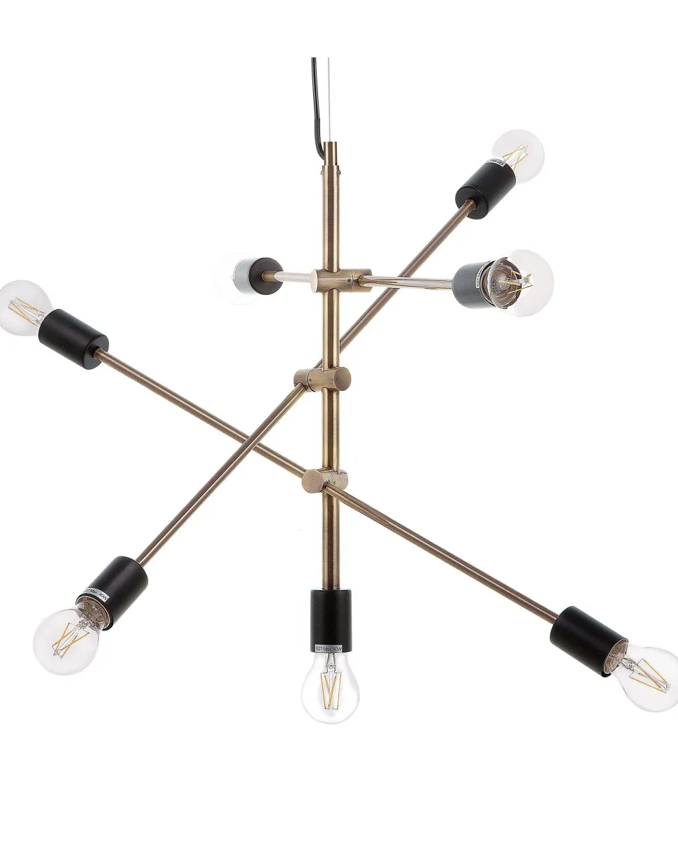 Candeeiro De Teto Para 7 Lampadas Cor De Cobre Cremera