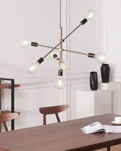 Candeeiro De Teto Para 7 Lampadas Cor De Cobre Cremera