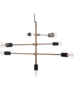 Candeeiro De Teto Para 7 Lampadas Cor De Cobre Cremera