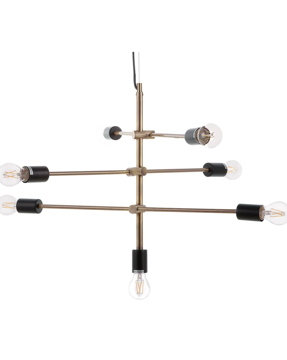 Candeeiro De Teto Para 7 Lampadas Cor De Cobre Cremera