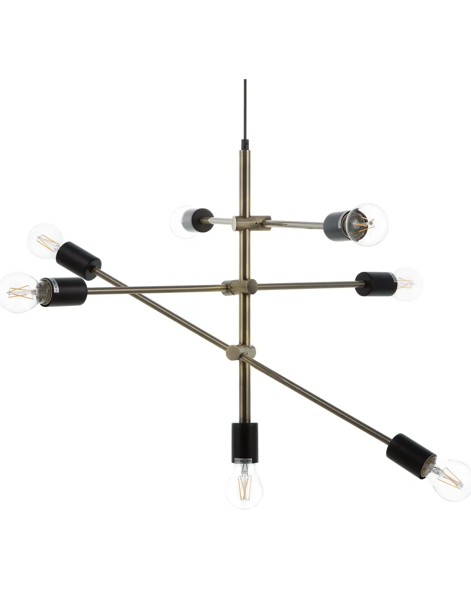 Candeeiro De Teto Para 7 Lampadas Cor De Cobre Cremera