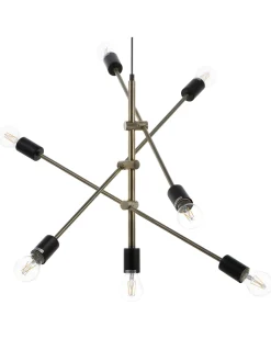 Candeeiro De Teto Para 7 Lampadas Cor De Cobre Cremera