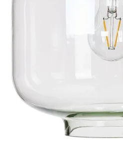 Candeeiro De Teto Para 6 Lampadas Em Vidro Transparente Bemboka