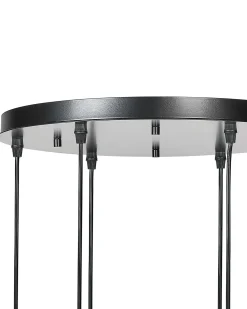 Candeeiro De Teto Para 6 Lampadas Em Vidro Transparente Bemboka