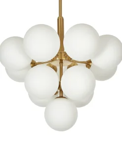 Candeeiro De Teto Para 13 Lampadas Em Metal De Cor Bronze Birrie