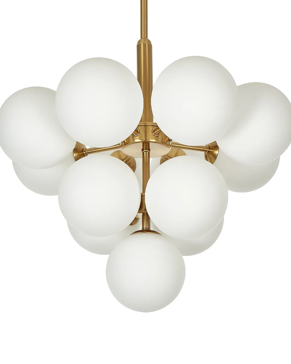 Candeeiro De Teto Para 13 Lampadas Em Metal De Cor Bronze Birrie