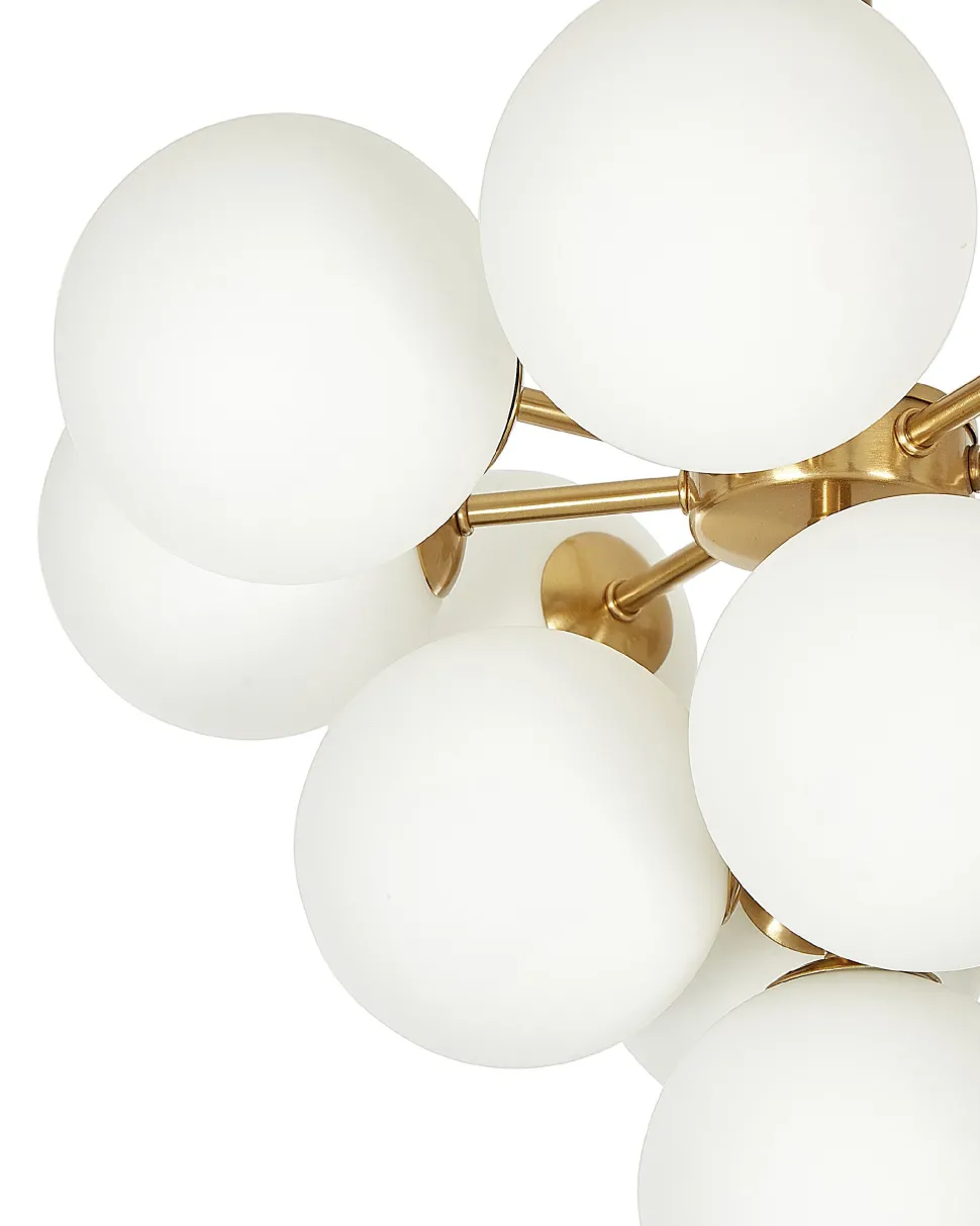 Candeeiro De Teto Para 13 Lampadas Em Metal De Cor Bronze Birrie