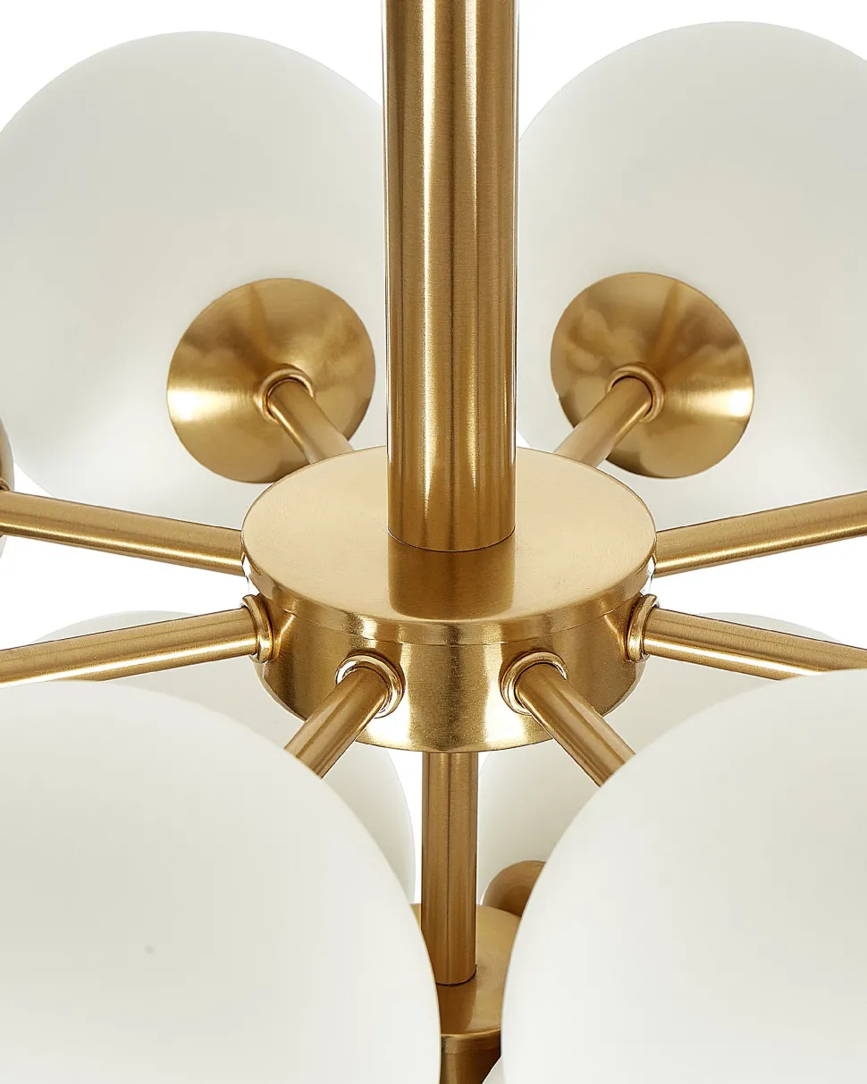 Candeeiro De Teto Para 13 Lampadas Em Metal De Cor Bronze Birrie