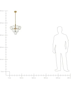 Candeeiro De Teto Para 13 Lampadas Em Metal De Cor Bronze Birrie